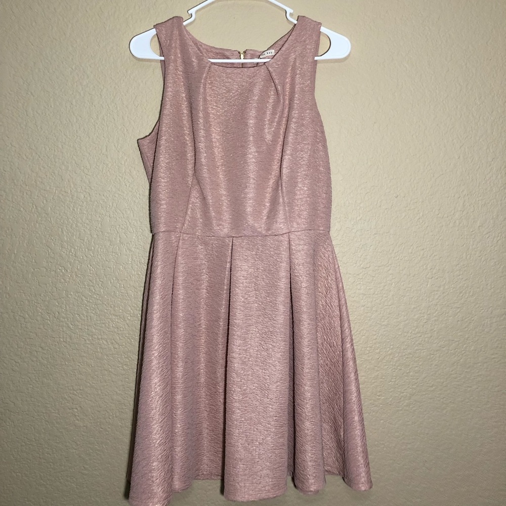Copper Key Pink with Gold Mini Dress